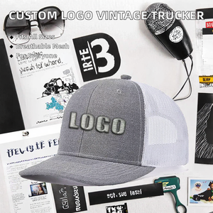 Casquette Trucker en Maille Délavée Vintage à 6 Panneaux, Réglable, Tendance, pour Activités de Plein Air, Pêche, Ski, avec Étiquettes Personnalisées, Broderie de Logo, Patchs et Impression par Sublimation - Product Image 2