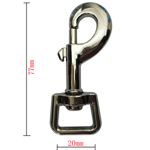 ตะขอเกี่ยวโลหะสังกะสีอัลลอยหมุนได้20มม. คุณภาพสูงรูปแบบแข็งแรงพร้อมคุณสมบัติปลดออกอย่างรวดเร็วสำหรับอุปกรณ์เสริมสายจูงสุนัข - Product Image 2