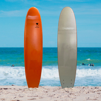8ft Epoxy Fish Longboard Soft Top Foam Leash Bag Fins Practice Surf Board Surfboard