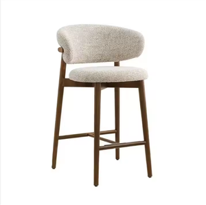 Silla Moderna de Diseño Nórdico de Lujo, con Respaldo Alto, Tapizada en Tela Blanca, para Bar, Hogar, Salón, Comedor y Sala de Estar - Product Image 1