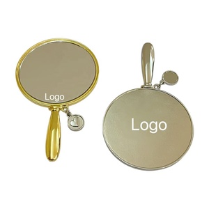 Wholesale Custom Logo Durable Modern Round Metal Handheld Mirrors for Desktop Use-Promotional Gift