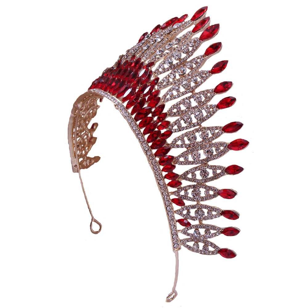 Женская тиара ручной работы, повязка на голову с кристаллами и стразами