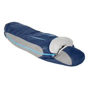 Saco de dormir personalizado de pescoço inchado, saco de enchimento de fibra primalfria para expedição de clima frio