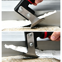GORVIA CTR-32 Kit de grattoirs à mastic à nettoyage rapide pour la réparation des joints en silicone, l'entretien des surfaces de carrelage et de verre de salle de bain, et l'élimination du mastic