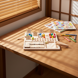 Elisyia Montessori - Juguetes Educativos <span class=keywords><strong>de</strong></span> Madera para Niños, Material Didáctico para Aprender Operaciones Matemáticas con Cuentas y Pinzas, para Niños <span class=keywords><strong>de</strong></span> 2 a 4 Años - Product Image 4