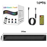 Panneau lumineux LED flexible imperméable pour la lunette arrière de la voiture, panneau matriciel LED avec télécommande par application, écran textuel, nouveauté