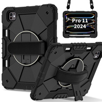 Étui pour tablette pour ipad Pro 11 M4 2024 étui pour tablette en Silicone robuste béquille housse de protection