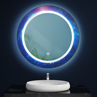 Miroir LED rond personnalisé miroir mural tactile désembueur d'écran miroir intelligent pour salle de bain avec lumière led