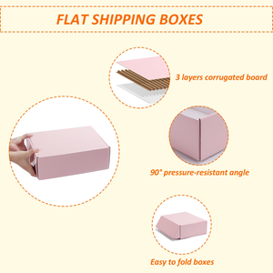 Manufacturer Hot-selling pink Custom Corrugated Paper Folding Shipping <b>Boxes</b> for Gift, Clothing, and Beauty Product Packaging - Product Image 2