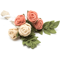 Bouquet de fleurs artificielles en feutre de Offre Spéciale Boules de fleurs feutrées Fleurs artificielles multicolores lavables pour la décoration de la maison ou de l'événement