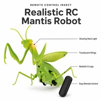 Robot jouet Mantis priant télécommandé, insecte robot réaliste avec yeux lumineux, cadeau d'anniversaire pour enfants, jouet STEM, OEM