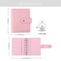 Agenda A7 Macaron Budget avec reliure en spirale Couverture vierge en similicuir comprenant des enveloppes et des feuilles budgétaires