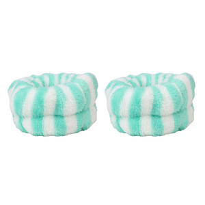 Coral Fleece Diadema Esponja Muñequeras Set Impermeable Coral Fleece Hair Band para Mujeres Lavado Cara Cuidado DE LA Piel Maquillaje Baño - Product Image 4