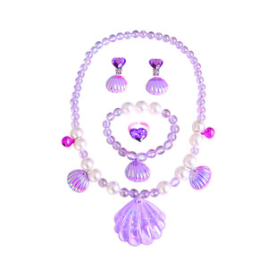 CM171 Conjunto <span class=keywords><strong>de</strong></span> Accesorios <span class=keywords><strong>de</strong></span> Vestir Princesa <span class=keywords><strong>para</strong></span> Niños, Collar <span class=keywords><strong>de</strong></span> Conchas Marinas, Pendientes <span class=keywords><strong>de</strong></span> Concha, Pulsera <span class=keywords><strong>de</strong></span> Cuentas <span class=keywords><strong>de</strong></span> Perlas <span class=keywords><strong>para</strong></span> Mujeres y <span class=keywords><strong>Niñas</strong></span>, Regalo <span class=keywords><strong>de</strong></span> <span class=keywords><strong>Cumpleaños</strong></span> - Product Image 2