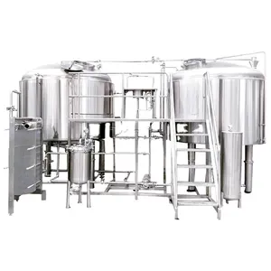 1500L Two Vessel Brewhouse mash/lauter tun kettle/whirlpool tun With Beer Fermenter and Bright Beer Tank CIP For Microbrewery