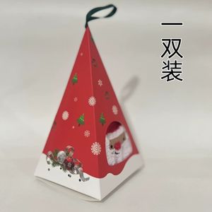 2025 gran oferta de alta calidad al por mayor 4 en 1 medias de Navidad decoración caja de regalo puño de piel-Calcetines deportivos rústicos de invierno - Product Image 5