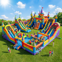 Château gonflable durable, aire de jeux gonflable, château rebondissant, toboggan, structure de saut, qualité commerciale, certifié CE, capacité de 30 personnes