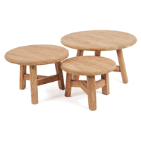 Classique De Luxe Antique Rond Rustique Massif Orme Bois Moderne Ferme Salon Centre Table Basse