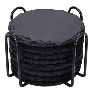 STARUNK sous-verres promotionnels en vrac noirs antidérapants pour boissons Style classique <span class=keywords><strong>ardoise</strong></span> pierre gravure laser vente en gros sous-verres en <span class=keywords><strong>ardoise</strong></span> vierge - Product Image 1