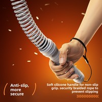 Cuerda de Batalla Portátil Inalámbrica Multifuncional de Acero de Alta Elasticidad para Entrenamiento Cardiovascular y de Fuerza en Casa, 47cm 1.8kg