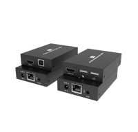 Extensor HDMI sobre IP 1080P de 150m con USB KVM y paso de IR, compatible con H.265, de 1 a Múltiples