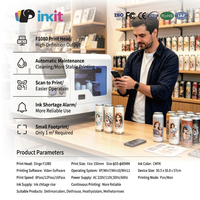 Nueva Impresora de Inyección de Tinta UV F1080 de Alta Precisión CMYK+W con Limpieza Automática, Impresión de Códigos QR para Vasos Redondos, Botellas y Latas