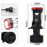 JHS Hochleistungs 60W Y7 Linsen-LED-Scheinwerferbirne H4 Projektor-Linsen-Scheinwerfer IP68 Wasserdichtes Fahrlicht für Auto-Beleuchtungssysteme