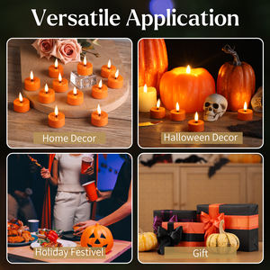 ชุดไฟชาแบบใช้แบตเตอรี่สีส้มชุดไฟชา LED 12ชิ้นของ3D จากร้าน Mermei - Product Image 6