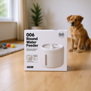 UIGM Distributore d'acqua rotondo da 2000 ml alimentato automaticamente tramite USB per cani, gatti e piccoli animali - Product Image 2