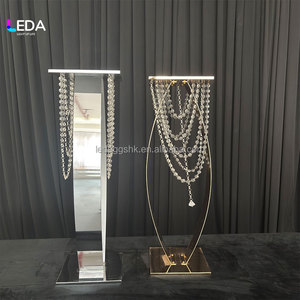 LEDA Luxury Crystal Chain <b>Table</b> Centerpiece Decorative Stand for Wedding Event Party Decor - Product Image 6