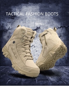 Prêt Stock extérieur anti-dérapant pieds nus chaussures <span class=keywords><strong>de</strong></span> <span class=keywords><strong>chasse</strong></span> tactiques imperméable moyen haut doux léger supérieur bottes en <span class=keywords><strong>cuir</strong></span> - Product Image 3