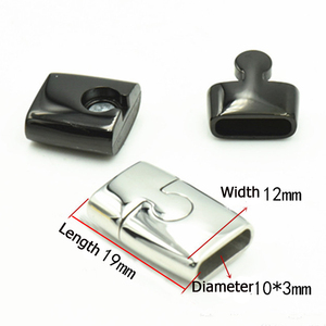 316 <span class=keywords><strong>L</strong></span> Thép Không Gỉ 18K Vàng Đầy 10Mm * 3 Mm Vuông Vòng Đeo Tay Phẳng <span class=keywords><strong>Clasp</strong></span> Cho Vòng Đeo Tay Bằng Da Kim Loại Khóa Vòng Đeo Tay <span class=keywords><strong>Clasp</strong></span> - Product Image 6