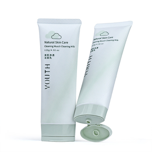 100ml 3.4oz 120ml 5oz 140g Flat Oval Plastic Cosmetic Facial Cleanser <strong>Tubes</strong> with Screw or Flip Lid - Product Image 2