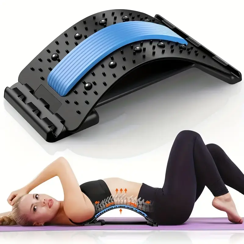 Back Stretcher Magnetotherapy Multi-Level Adjustable Massager Waist Fitness Lumbar Cervical Spine Support Pain Relief