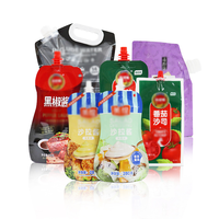 Hot Chili Mayonnaise Pâte Condiments Salade Vinaigrette BBQ Sauce De Cuisson Emballage Bec Poche pour Nourriture Pour Bébé Commande Minimum 100pcs