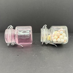 Vente en gros à prix réduit de 100ml Mini bougie carrée Bocal en verre hermétique avec capuchon à clip pivotant - Product Image 3