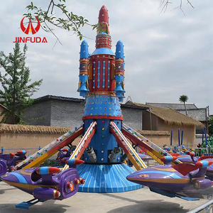 Manège extérieur coloré sur le thème des fusées à commande manuelle, équipement d'amusement extérieur pour enfants, directement de l'usine - Product Image 2