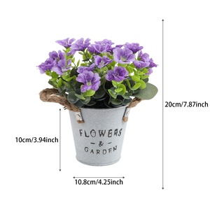 <span class=keywords><strong>H457</strong></span> Vente en gros de plantes artificielles en pot, tournesols, violets et lavande pour la décoration de la maison, la chambre à coucher et les bureaux - Product Image 2