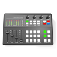 Portable W800 Live Studio Music Recording Interface Sound Card Mixer with Noise Cancelling Dual Device Support for PC & Phone