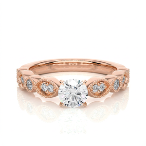 Luxury Queensun Women's 14K Solid Gold <b>Oval</b> Brilliant Lab Grown Diamonds Flush Setting <b>Engagement</b> <b>Ring</b> D Color VVS1 Clarity - Product Image 3