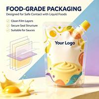 Pochettes personnalisées à bec verseur pour mayonnaise, résistantes aux hautes températures, qualité alimentaire, anti-fuite, pour sauces, 250ml 500ml, usine OEM ODM