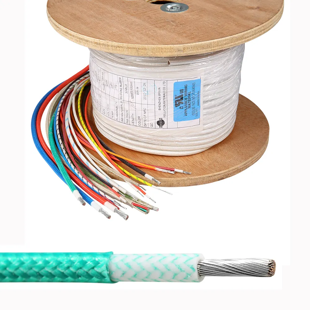 Silicone Flexible 2-Core Twin Cable 600V 200°C 10/12/14/16/18/20/24/26AWG Wire