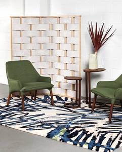 Alfombra de Lana de Nueva Zelanda Hecha a Mano, Diseño Frankie Future Arcadian, para Sala de Estar, Dormitorio e Interiores Modernos de Lujo - Product Image 1
