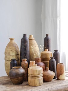 <span class=keywords><strong>Vase</strong></span> en <span class=keywords><strong>bois</strong></span> carbonisé Wabi-sabi de style milieu du siècle <span class=keywords><strong>grand</strong></span> support de fleurs sèches naturelles Vintage noir pour Vases en <span class=keywords><strong>bois</strong></span> de bambou HomeStay - Product Image 2