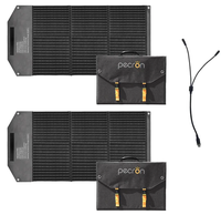 PECRON catu daya portabel sistem energi 36V, baterai Panel surya 200 Watt