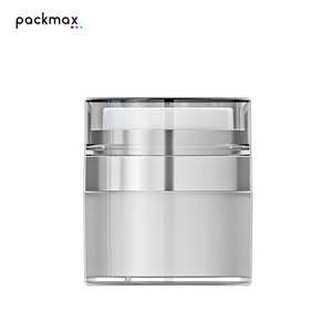PMMA 15-100g Cylinder Shape Airless <b>Pump</b> Cream Jar Refillable Lotion <b>Dispenser</b> Portable Luxury Skincare <b>Bottle</b> - Product Image 2