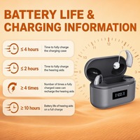 Aide auditive numérique OTC certifiée CE MDR JINGHAO, BTE RIC DSP, rechargeable, avec étui de charge, pour les personnes âgées ayant une perte auditive légère