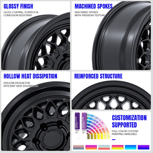 Jantes de camion en alliage d'aluminium forgé poli sur mesure haute résistance, pour camions lourds, 15-22 pouces, 25 mm ET, concaves, forgées - Product Image 4