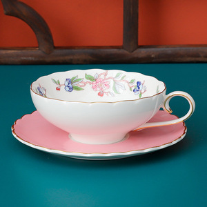 Factory Wholesale Afternoon Tea Coffee Cup Ceramic Cup and Saucer Set Hot Bohemian Business Gifts - Product Image 4