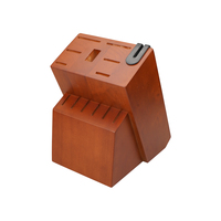 Ensemble de couteaux de cuisine 14 pièces multifonction en acier inoxydable avec bloc en bois et rouleau de couteau Ensemble de couteaux de chef